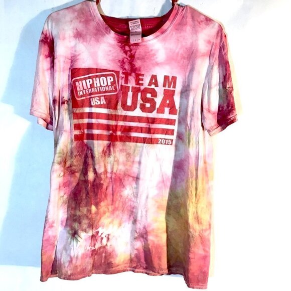 Hip Hop international Tee Shirt Size Large Tie Dyed - Picture 2 of 6